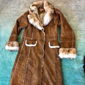 Wilson’s leather long fur lined jacket!